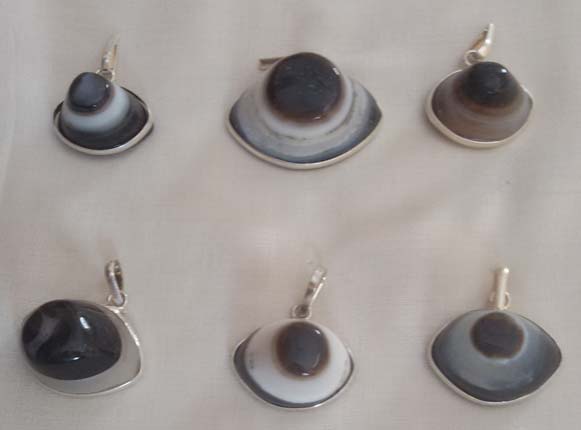 Agate Eye Pendants