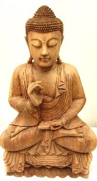 Wooden Buddha Figure
