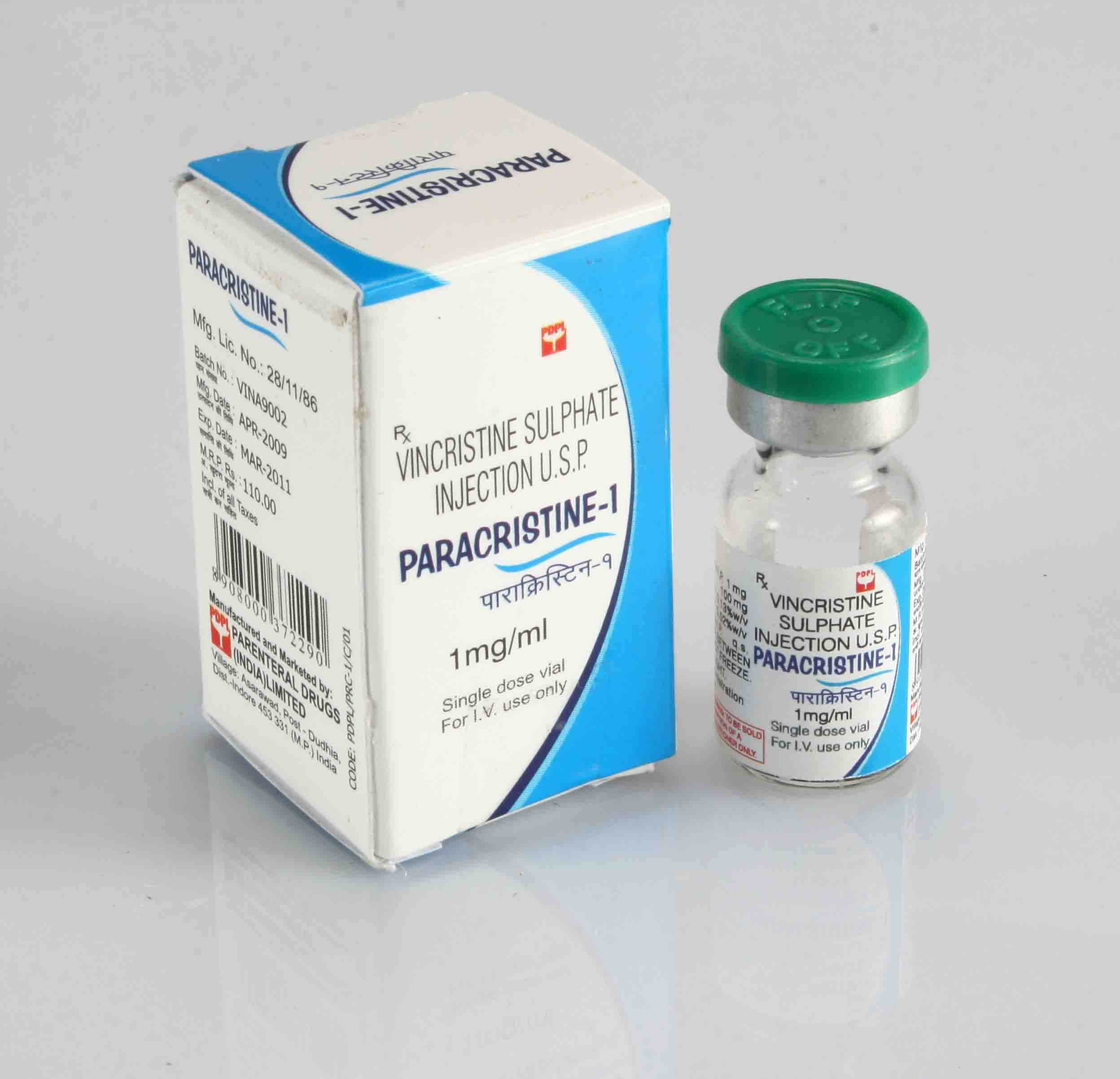 Vincristine Sulphate Injection Usp (paracristine Vincristine Sulphate Injection Usp (paracristine