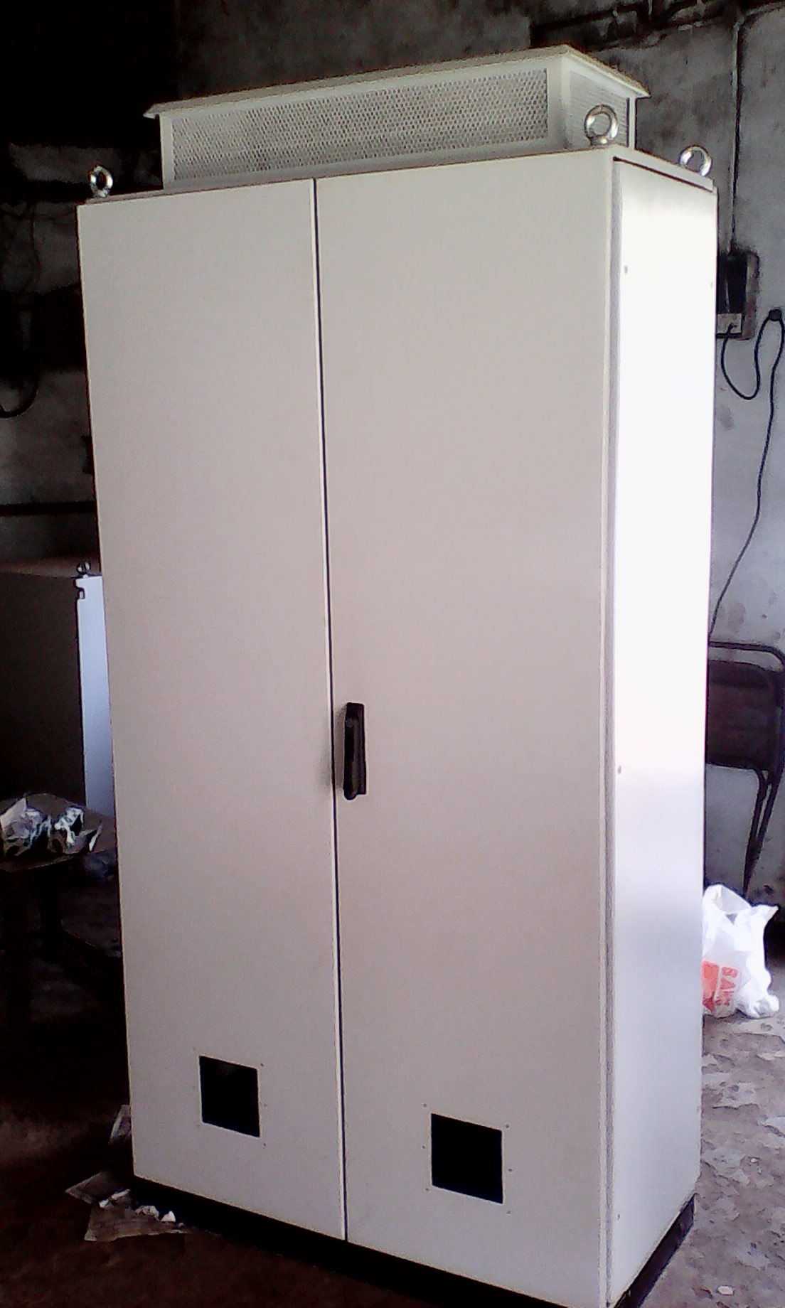 Powder coated control cabinet