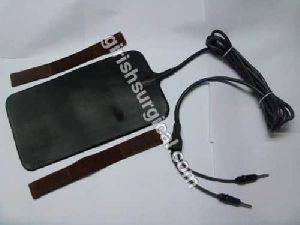 Silicon Rubber Patient Plate with Cable Cord Attached & Velcro Strap