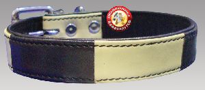 Two Tone Leather Dog Collar.