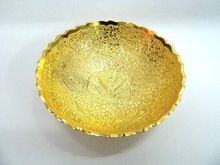 brass gold plated leaf style tray