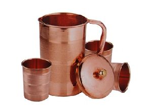 Copper Water Tumblers Set