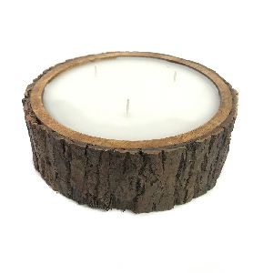 Wood Bark Candle