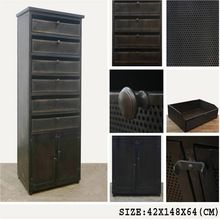 Industrial Iron 10 Draw Chest