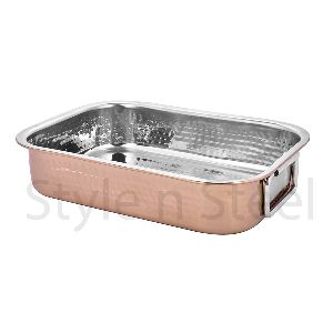 Roasting Tray Hammered With Copper