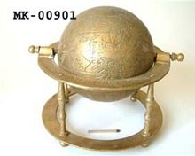 Antique Brass Globe