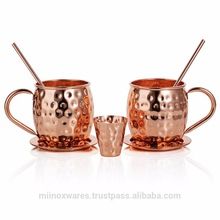 Copper Moscow Mule Mugs Set