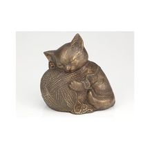 cat sculpture cremation urns