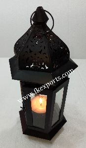 Black Color Small Table Top Moroccan Lantern