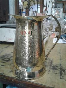 Brass Nakshi Silver Jug