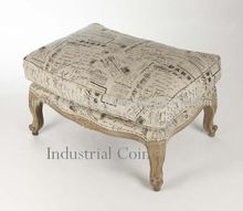 French style cushioned ottoman