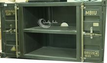 Green color metallic heavy duty two doors two shelves cabinet furniture