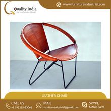 Round Shape Leather Chair