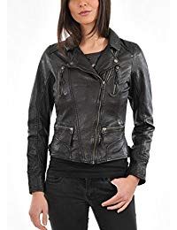 Womens Vintage Black Leather Jacket