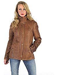 Womens Lambskin Leather Long Jacket