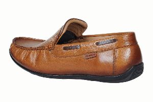 tan Casual Slip-on Leather Shoes