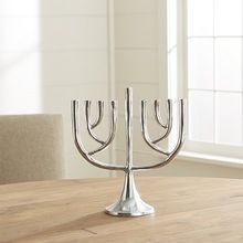 Tall Shiny Silver Candle stand