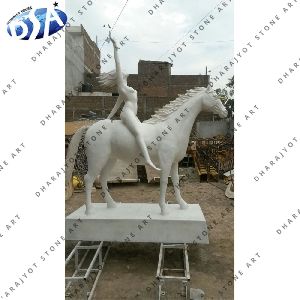 white sandstone Horse Statue