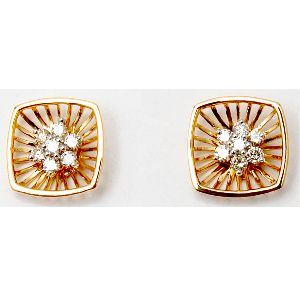 style earrings with center diamond