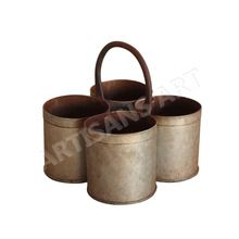Antique Indian Tribal Metal Pot Crafts Stock  