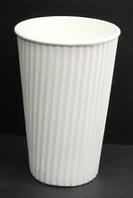 Disposable White Ripple Wrap Hot Cups