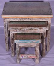 Reclaimed Wood Nesting Side Table