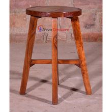 Reclaimed Wooden Stool Side End Table