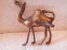 BRASS HAND INLAY CARVED CAMEL