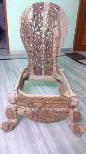 wooden hand carved chair
