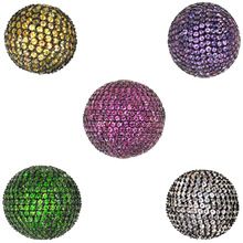 Silver Gemstone Pave Balls Jewelry Findings