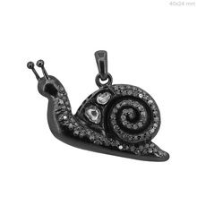 Sterling Silver Animal Snail Pendant