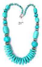 feroja turquoise beads necklace