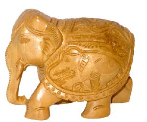 Wooden Elephant Medium Statue