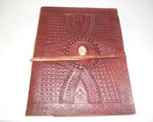 Handmade Leather Journal With Stone