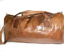 Smart Leather Duffel Bag