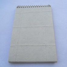 Cream color hemp sandwich paper spiral notebook