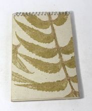 creme leaves impression spiral notebook