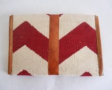 Indian handwoven cotton dhurrie clutches bags