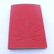 leaf embossed front cover notebook