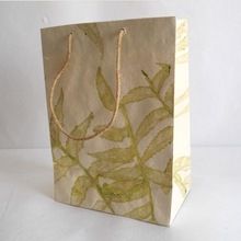 natural leaves impression bags