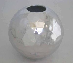 mirror finish decorative metal vase