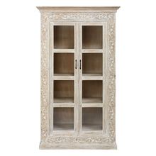 Carved Glass Door Bookcase