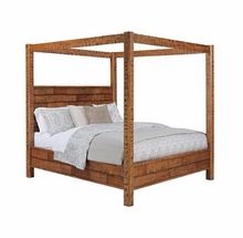Wooden Rough Finish Poster Double Bed