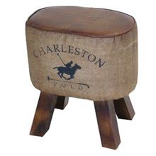 Canvas Leather Stool