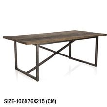 Iron wooden dining table