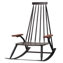 Iron Wooden High Back Chair