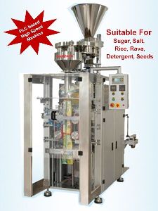 Automatic Form Fill & Seal Machine Belt Drive With Rotary Cup Filler