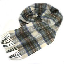 cashmere checked knitted scarf